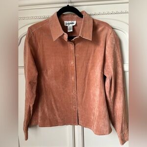 Bagatelle Dusty Pink Leather Shirt